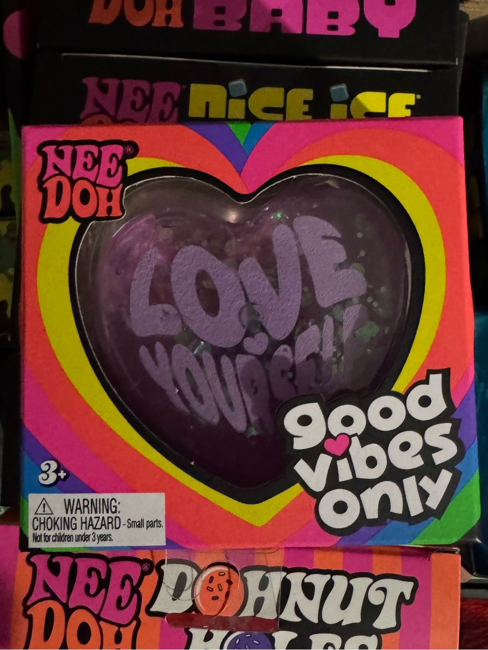 Good Vibes Only Heart Stress Ball - Purple